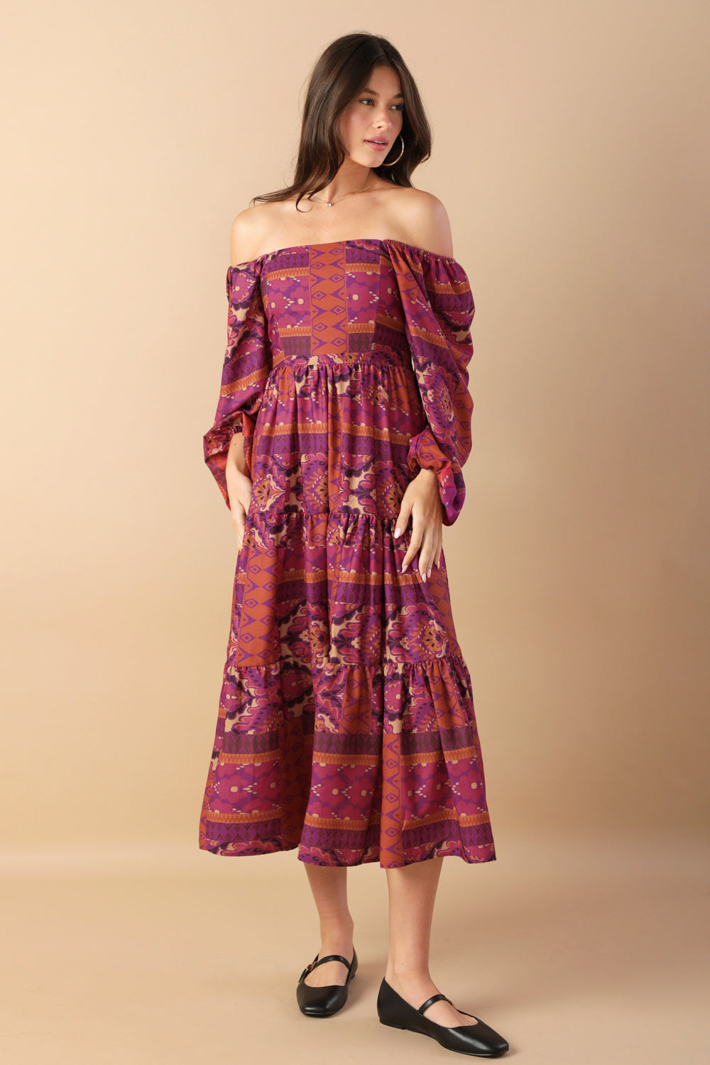 MELLOW MOMENTS WOVEN MIDI DRESS Flying Tomato